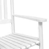 Rocking Chairs with Curved Seats 2 pcs White Solid Wood Fir - Low Angle
