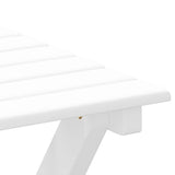 Rocking Chairs 2pcs with Foldable Table White Solid Wood Poplar - Close-Up Angle