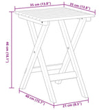 Rocking Chairs 2pcs with Foldable Table White Solid Wood Poplar