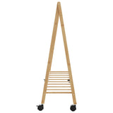 Clothes Rack with Shelves and Wheels 106x34x106.5 cm Bamboo - 45-Degree Angle