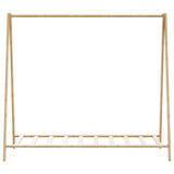 Clothes Rack with Shelves 106x34x102 cm Bamboo - Top-Down View