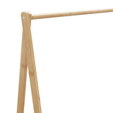 Clothes Rack with Shelves 106x34x102 cm Bamboo - Close-Up Angle