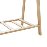 Clothes Rack with Shelves 106x34x102 cm Bamboo - Low Angle