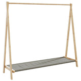 Clothes Rack with Shelves 106x34x102 cm Bamboo - Rear View
