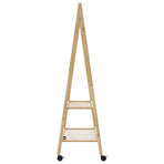 Clothes Rack with Shelves and Wheels 96x45.5x155.5 cm Bamboo