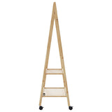 Clothes Rack with Shelves and Wheels 96x45.5x155.5 cm Bamboo - 45-Degree Angle