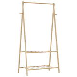 Clothes Rack with Shelves 96x45.5x150.5 cm Bamboo
