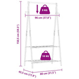 Clothes Rack with Shelves 96x45.5x150.5 cm Bamboo - Extra Image