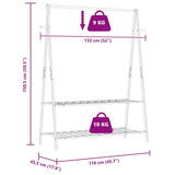 Clothes Rack with Shelves 132x45.5x150.5 cm Bamboo - Extra Image