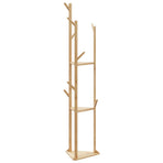 Coat Stand with Hooks and Shelves 39x33x166 cm Bamboo