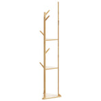 Coat Stand with Hooks and Shelves 39x33x166 cm Bamboo