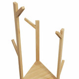 Coat Stand with Hooks and Shelves 39x33x166 cm Bamboo - Rear View