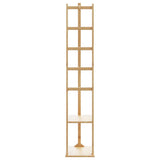 Coat Stand with Hooks and Shelves 38.5x30x156 cm Bamboo - Top-Down View