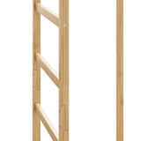 Coat Stand with Hooks and Shelves 38.5x30x156 cm Bamboo - Close-Up Angle