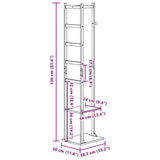Coat Stand with Hooks and Shelves 38.5x30x156 cm Bamboo