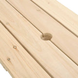 Picnic Table for 4 Kids with Umbrella Hole Solid Wood Fir - Close-Up Angle