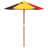 Garden Umbrella for Kids with Wooden Pole Ø120x140 cm - Front View