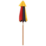 Garden Umbrella for Kids with Wooden Pole Ø120x140 cm - Rear View