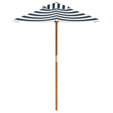 Garden Umbrella for Kids with Wooden Pole Ø120x140 cm - Side View