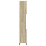 Bathroom Cabinet Sonoma Oak 30x30x190 cm Engineered Wood - Top-Down View