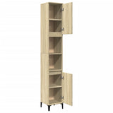 Bathroom Cabinet Sonoma Oak 30x30x190 cm Engineered Wood