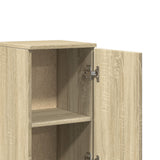 Bathroom Cabinet Sonoma Oak 30x30x190 cm Engineered Wood - Close-Up Angle
