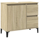 Bathroom Cabinet Sonoma Oak 65x33x60 cm Engineered Wood - Front View