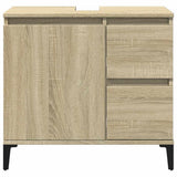 Bathroom Cabinet Sonoma Oak 65x33x60 cm Engineered Wood - Top-Down View
