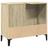 Bathroom Cabinet Sonoma Oak 65x33x60 cm Engineered Wood - Rear View
