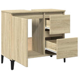 Bathroom Cabinet Sonoma Oak 65x33x60 cm Engineered Wood - Low Angle