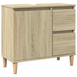 Bathroom Cabinet Sonoma Oak 65x33x60 cm Engineered Wood - Front View