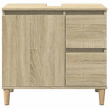 Bathroom Cabinet Sonoma Oak 65x33x60 cm Engineered Wood - Top-Down View