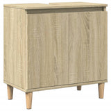 Sink Cabinet Sonoma Oak 58x33x60 cm Engineered Wood - Front View