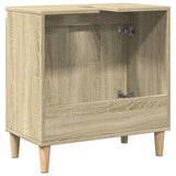 Sink Cabinet Sonoma Oak 58x33x60 cm Engineered Wood - Rear View