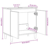 Sink Cabinet Sonoma Oak 58x33x60 cm Engineered Wood