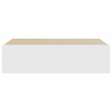 Wall-mounted Bedside Cabinet with LED White&Sonoma Oak - Close-Up Angle