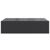 Wall-mounted Bedside Cabinet with LED High Gloss Grey