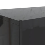 Wall-mounted Bedside Cabinet with LED High Gloss Grey - Extra Image