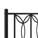 Metal Bed Frame without Mattress with Headboard Black 90x190 cm - Close-Up Angle