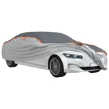 Car Cover for Sedan Hail Protection Full XXL Grey and Silver - Top-Down View