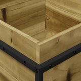 Garden Planter 40x40x50 cm Impregnated Wood Pine - Low Angle