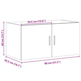 Wall Cabinet Sonoma Oak 80x42.5x40 cm Engineered Wood - Extra Image
