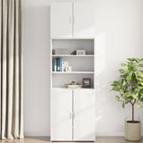 Wall Cabinet White 80x42.5x64 cm Engineered Wood - Side View