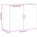 Wall Cabinet Sonoma Oak 80x42.5x64 cm Engineered Wood - Extra Image