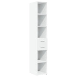Highboard White 30x42.5x185 cm Engineered Wood - Front View