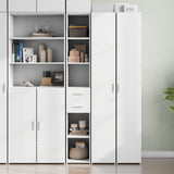 Highboard White 30x42.5x185 cm Engineered Wood
