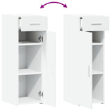 Sideboard White 30x42.5x93 cm Engineered Wood - Close-Up Angle