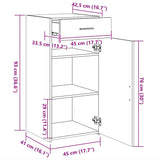 Sideboard Sonoma Oak 45x42.5x93 cm Engineered Wood - Extra Image