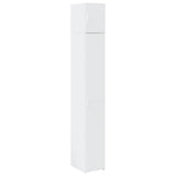 Slim Storage Cabinet White 30x42.5x225 cm Engineered Wood - Front View
