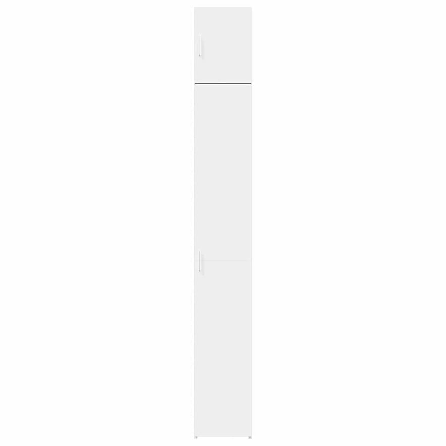 Slim Storage Cabinet White 30x42.5x225 cm Engineered Wood